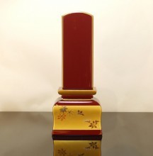 位牌　面粉蒔絵入り　紅葉　4.0寸　63%OFF・文字彫り無料